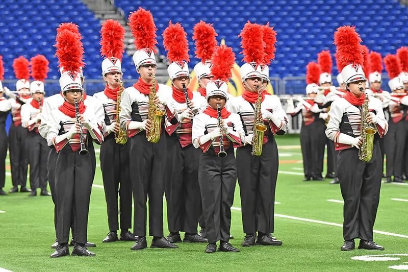 The Cypress Woods High School marching band competed at the UIL Class 6A Marching Band State Championship.